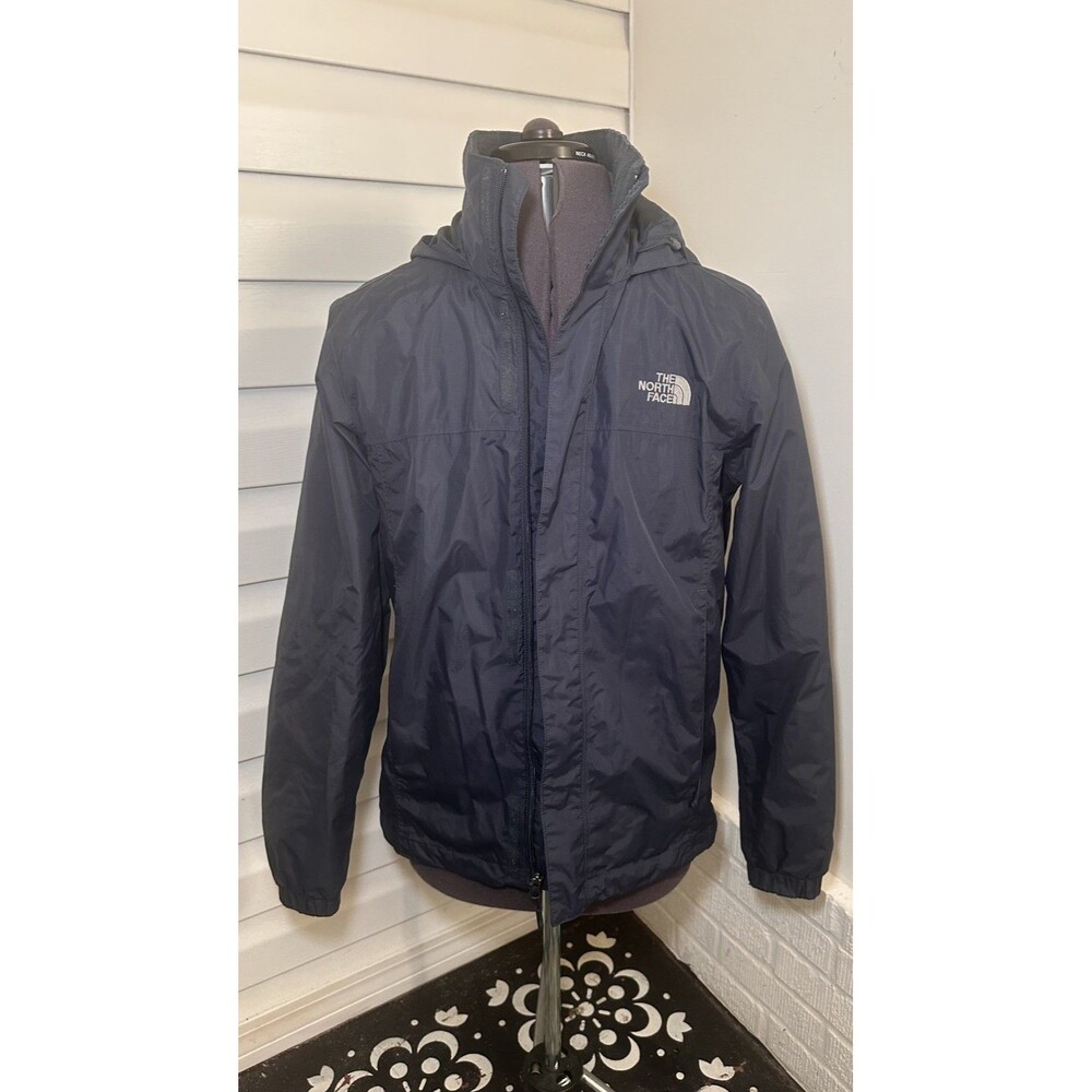 THE NORTH FACE Men's Size Small Lightweight Dryvent Rain Jacket - Navy Blue